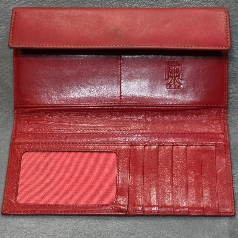 Vintage Tusk Red Leather Wallet Womens - Picture 4 of 8